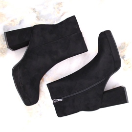 Bottines femme en daim noir Jezzi RMR2288-2 le noir 3