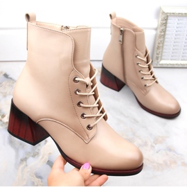 Bottines à talons hauts isolées beiges pour femme Vinceza 58127 1