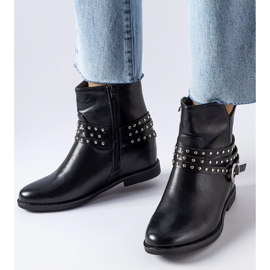 Bottines noires à talon compensé recouvert Anchorage le noir 1
