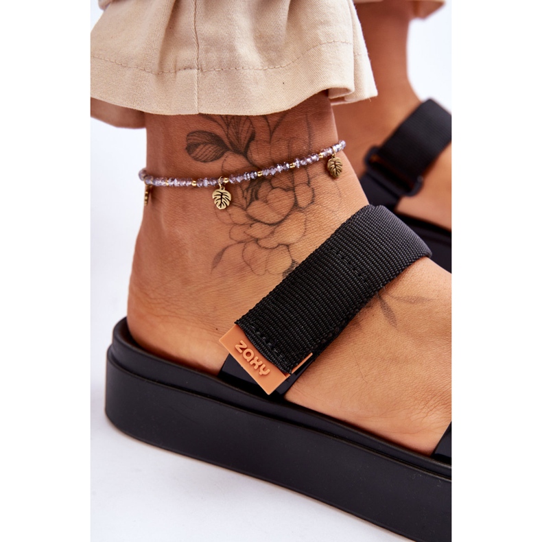 ZAXY Sandales Vegan Velcro HH285282 Noir 4