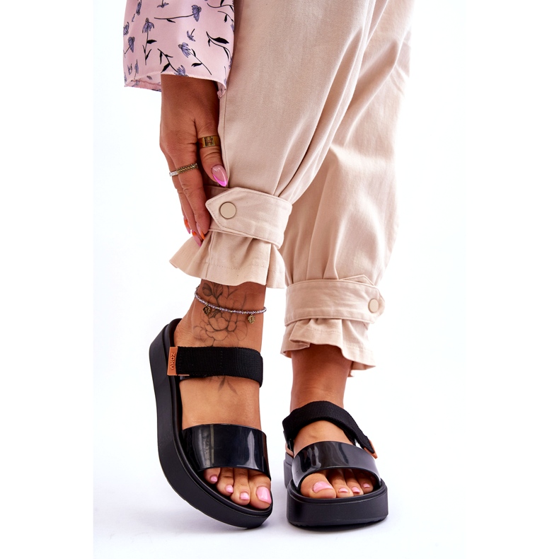 ZAXY Sandales Vegan Velcro HH285282 Noir le noir 1