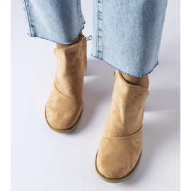 Bottines beiges à découpe Marinella 1