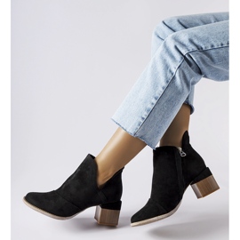 Bottines Busson noires à tige irrégulière 2