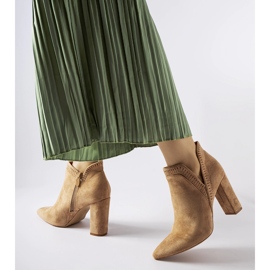Bottines Cammoro en daim beige 2