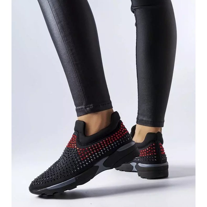 PA1 Baskets noires ornées de strass Berger 1