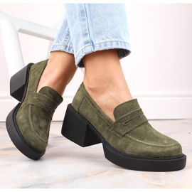 Chaussures femme en daim vert Filippo DP4685 5