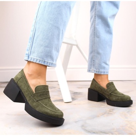 Chaussures femme en daim vert Filippo DP4685 6