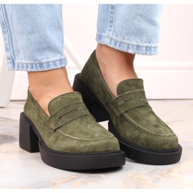 Chaussures femme en daim vert Filippo DP4685 7