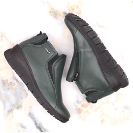 Bottines compensées confortables en cuir pour femme, isolées vert Helios 552.566 3