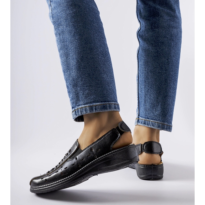 Sandales ajourées Glafi noires le noir 1