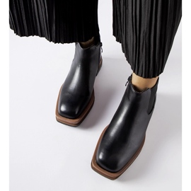 Bottines basses plates noires Tarquinia le noir 1