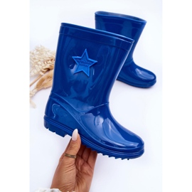 PG3 Bottines en Caoutchouc Enfant Bleu Malvi 4