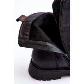 Bottes de Travail en Cuir Noir Lonevis brun 2