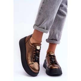 Chaussures de Sport en Cuir à Plateforme Maciejka 06191-24 Cuivre brun 1