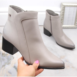 Bottines isolées à talons hauts pour femme, gris Sergio Leone BT633 1 Bottines isolées à talons hauts pour femme, gris Sergio Leone BT633 1