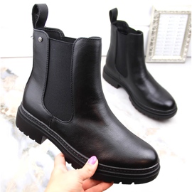 Bottines Chelsea femme, noir, Potocki SZ12201 le noir 1