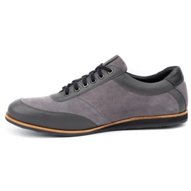 Olivier Chaussures en cuir pour hommes grises 7007KB 1