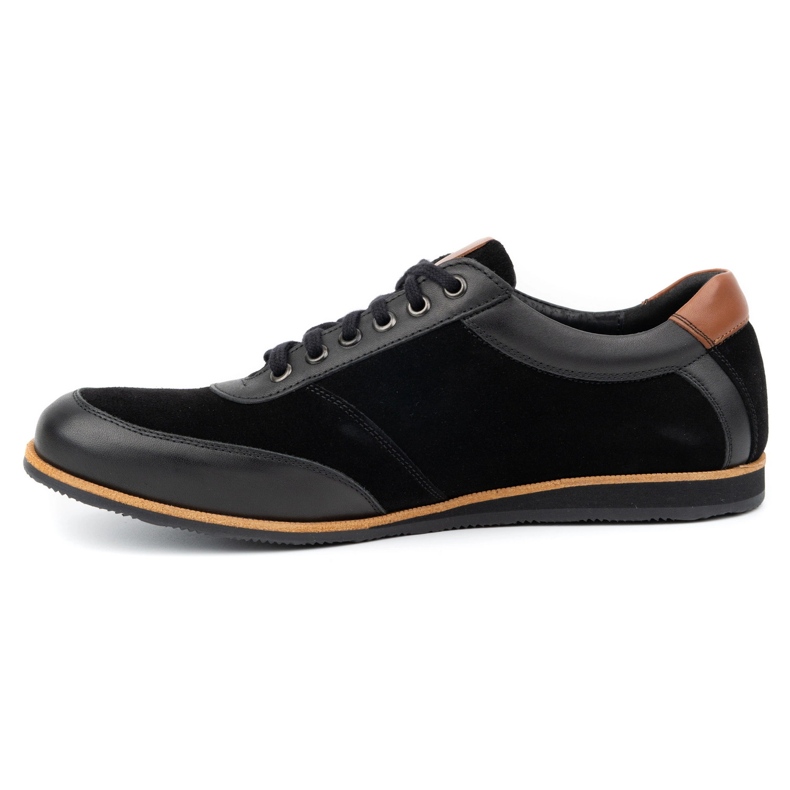 Olivier Chaussures en cuir pour hommes 7007KB noir le noir 1
