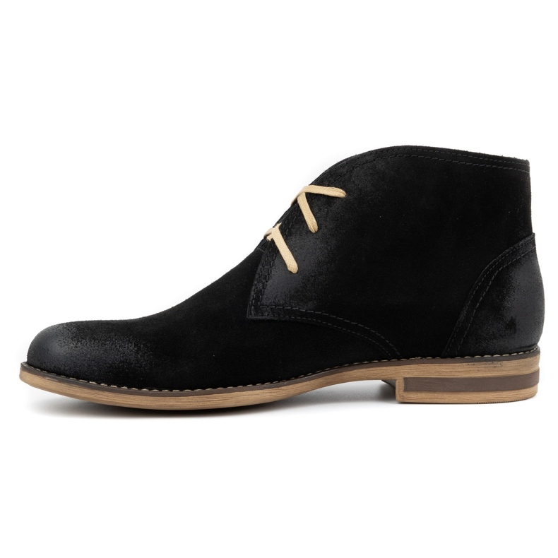 Kampol Bottes homme, daim isolé 102KAM, noir le noir 1