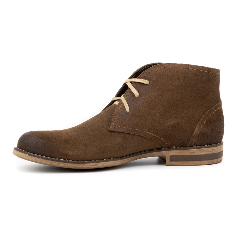 Kampol Bottes homme, daim isolé 102KAM, marron foncé brun 1