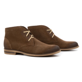 Kampol Bottes homme, daim isolé 102KAM, marron foncé brun 2