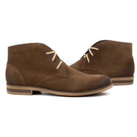 Kampol Bottes homme, daim isolé 102KAM, marron foncé brun 3