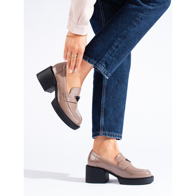 Chaussures femme Shelovet laquées beiges 2