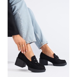 Chaussures à talons femme en daim noir Shelovet le noir 1