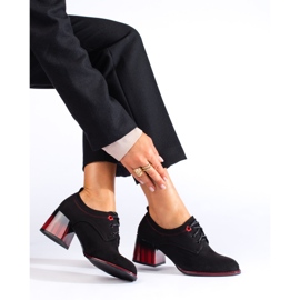 Escarpins Shelovet en daim noir le noir 2
