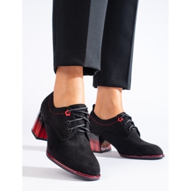 Escarpins Shelovet en daim noir le noir 3