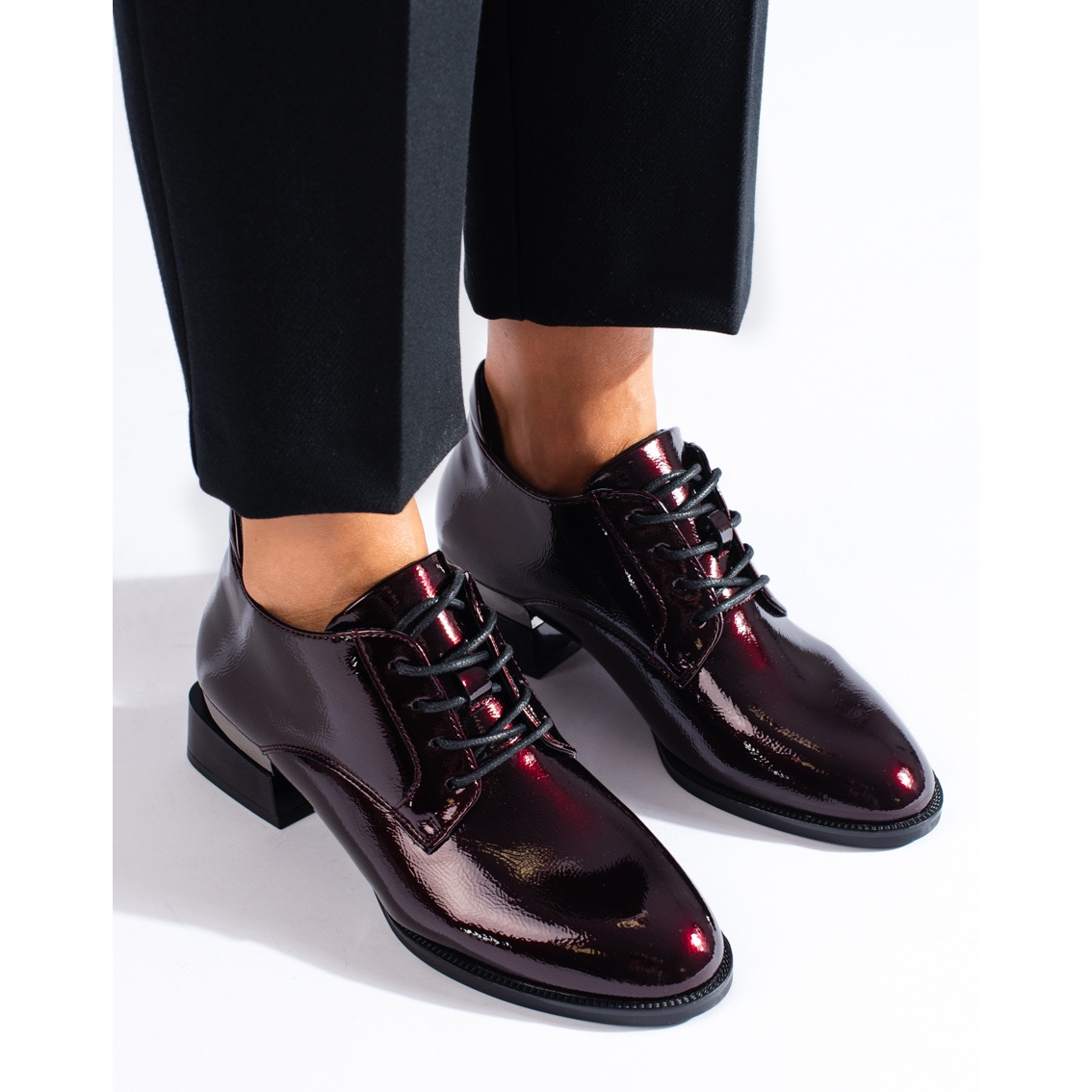 Chaussures top vernies bordeaux