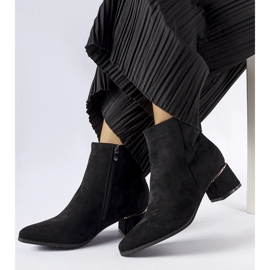 Bottines noires à talons bas Tayyib le noir 1