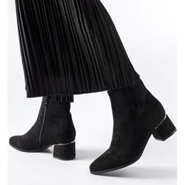 Bottines noires à talons bas Tayyib le noir 2