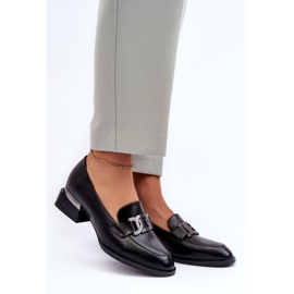 Vinceza Chaussures en Cuir Mocassins à Talon Haut, Noir Sakina 2
