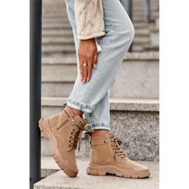 Bottines Femme En Daim Isolées Beige Jailina 4