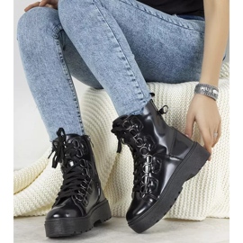 Boots noires sur semelle haute Orane le noir 1