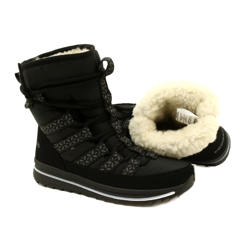 Les bottes de neige des femmes progressent PROGJ-20-02 Bottes noires le noir 4