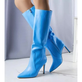 BM Bottes à talons bleus de Jaylin 1