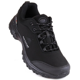 Chaussures de sport de trekking softshell American Club noires pour hommes 1