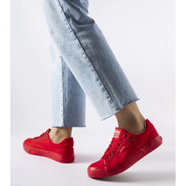 Baskets en tissu rouge par Lee Cooper 1