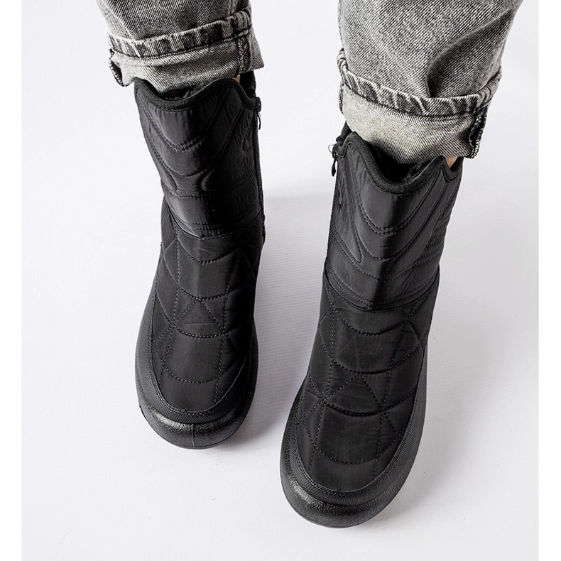 Bottes de neige noires pour femmes Debra 1