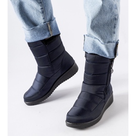Boots de neige bleu marine à cale basse Mount 2