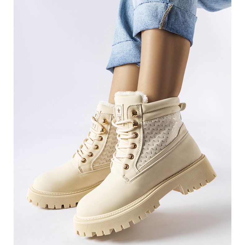 Bottes isolées beiges pour femmes de Foca 1