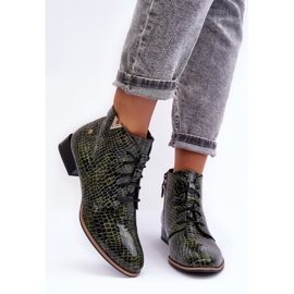 Bottes en cuir pour femmes Maciejka 5743C-09 Vert 3