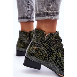 Bottes en cuir pour femmes Maciejka 5743C-09 Vert 6
