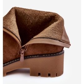 Bottes à talons plats en daim, isolées, marron Neafgi brun 3