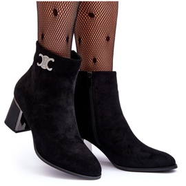 Bottines en daim avec décoration, noir Dwinja le noir 8