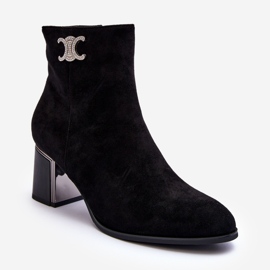 Bottines en daim avec décoration, noir Dwinja le noir 1