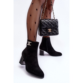 Bottines en daim avec décoration, noir Dwinja le noir 3