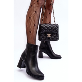 Bottines En Cuir Noir Popilla le noir 4